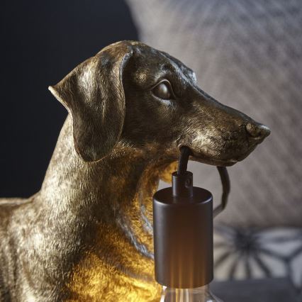 Endon 101187 - Stalinis šviestuvas DACHSHUND 1xE27/10W/230V auksas