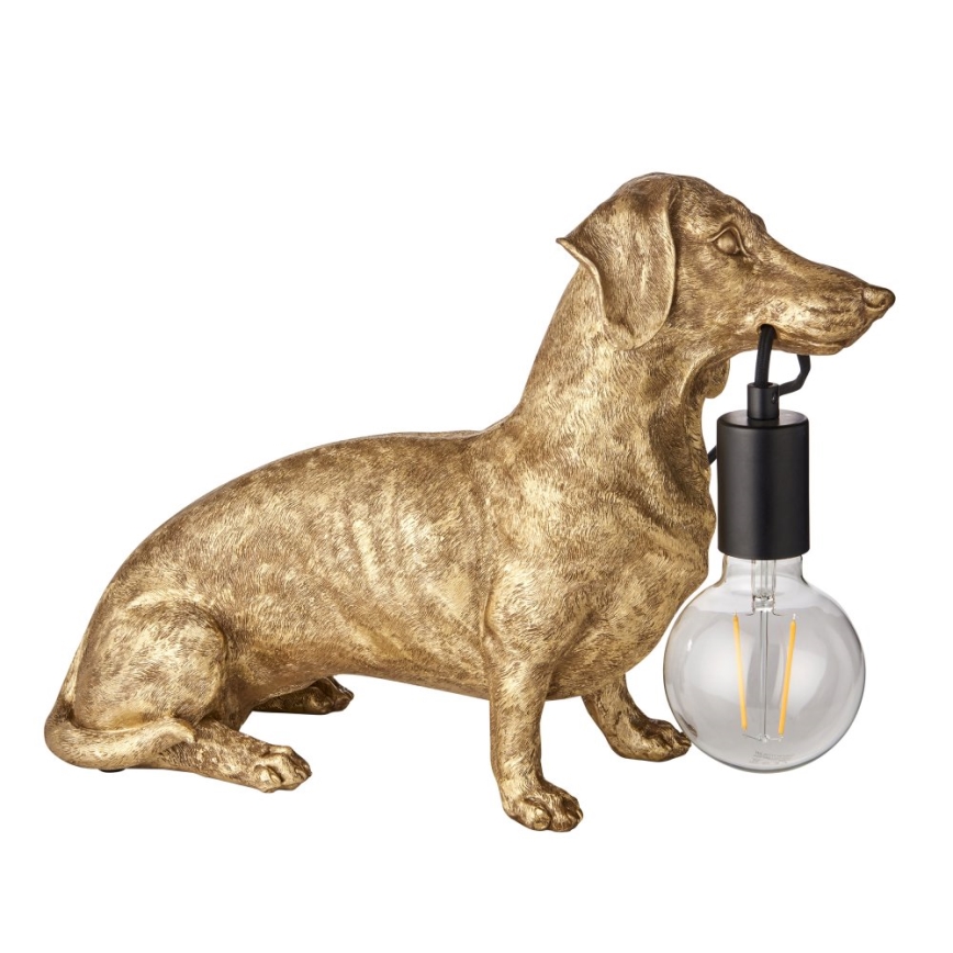 Endon 101187 - Stalinis šviestuvas DACHSHUND 1xE27/10W/230V auksas
