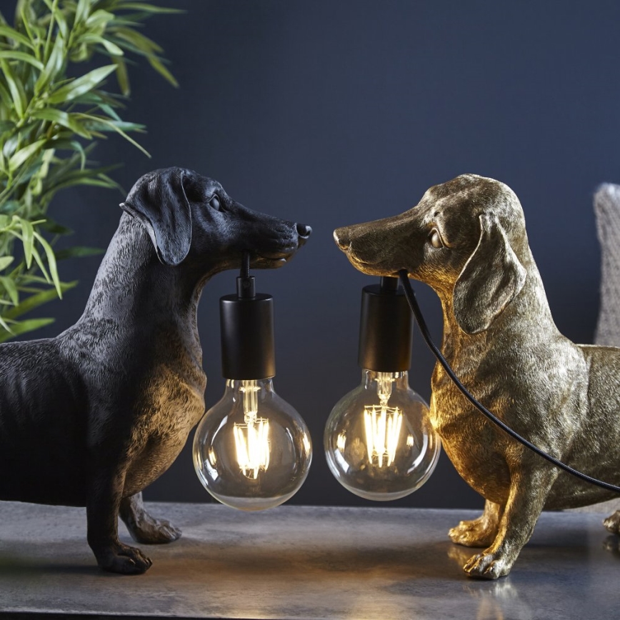 Endon 101188 - Stalinis šviestuvas DACHSHUND 1xE27/10W/230V juoda