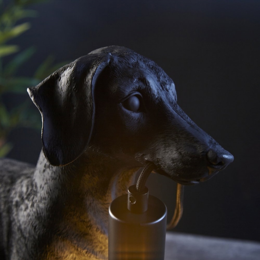 Endon 101188 - Stalinis šviestuvas DACHSHUND 1xE27/10W/230V juoda