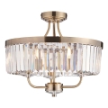 Endon 102506 - Tvirtinamas sietynas CHESTERFIELD 3xE14/6W/230V diametras 45 cm žalvaris