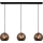 Endon 102929 - Pakabinamas sietynas BOLI 3xE27/10W/230V juoda/dūminis ruda