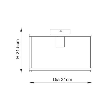 Endon 103112 - Lubinis šviestuvas HOPTON 1xE27/10W/230V matinis chromas
