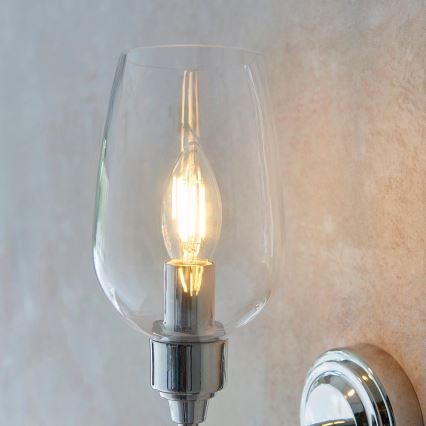 Endon 103316 - Sieninis šviestuvas STOURTON 1xE14/6W/230V blizgus chromas