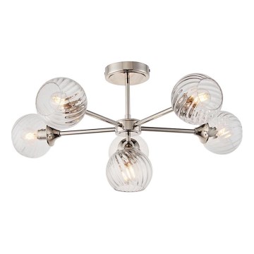 Endon 104050 - Sietynas ant stulpo ALLEGRA 6xE14/7W/230V blizgus chromas/permatoma