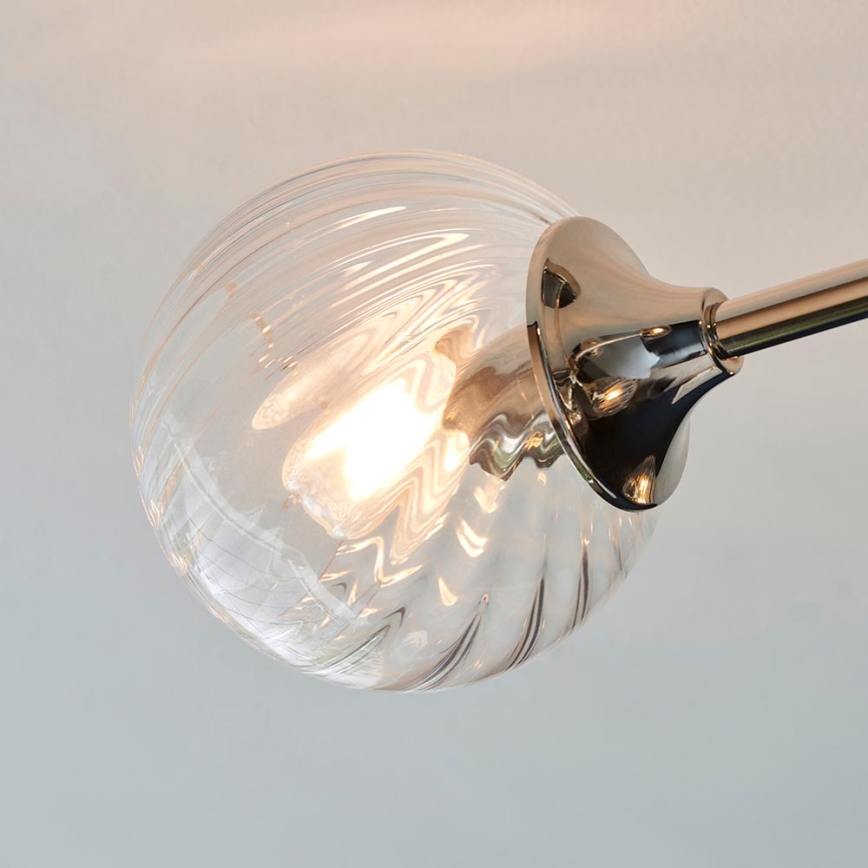 Endon 104050 - Sietynas ant stulpo ALLEGRA 6xE14/7W/230V blizgus chromas/permatoma