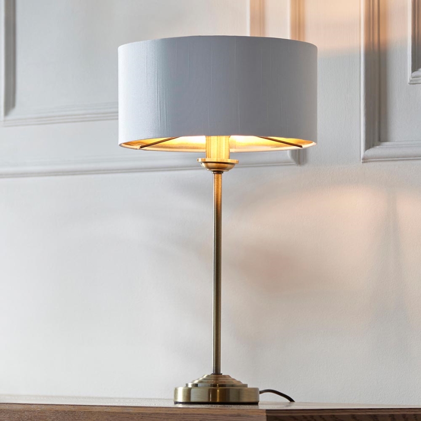 Endon 104054 - Stalinis šviestuvas HIGHCLERE 1xE14/7W/230V balta/žalvaris diametras 25 cm