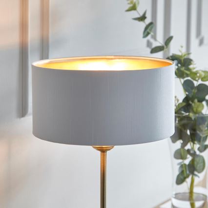Endon 104054 - Stalinis šviestuvas HIGHCLERE 1xE14/7W/230V balta/žalvaris diametras 25 cm