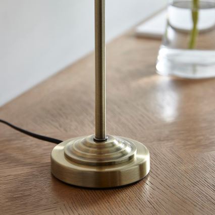Endon 104054 - Stalinis šviestuvas HIGHCLERE 1xE14/7W/230V balta/žalvaris diametras 25 cm
