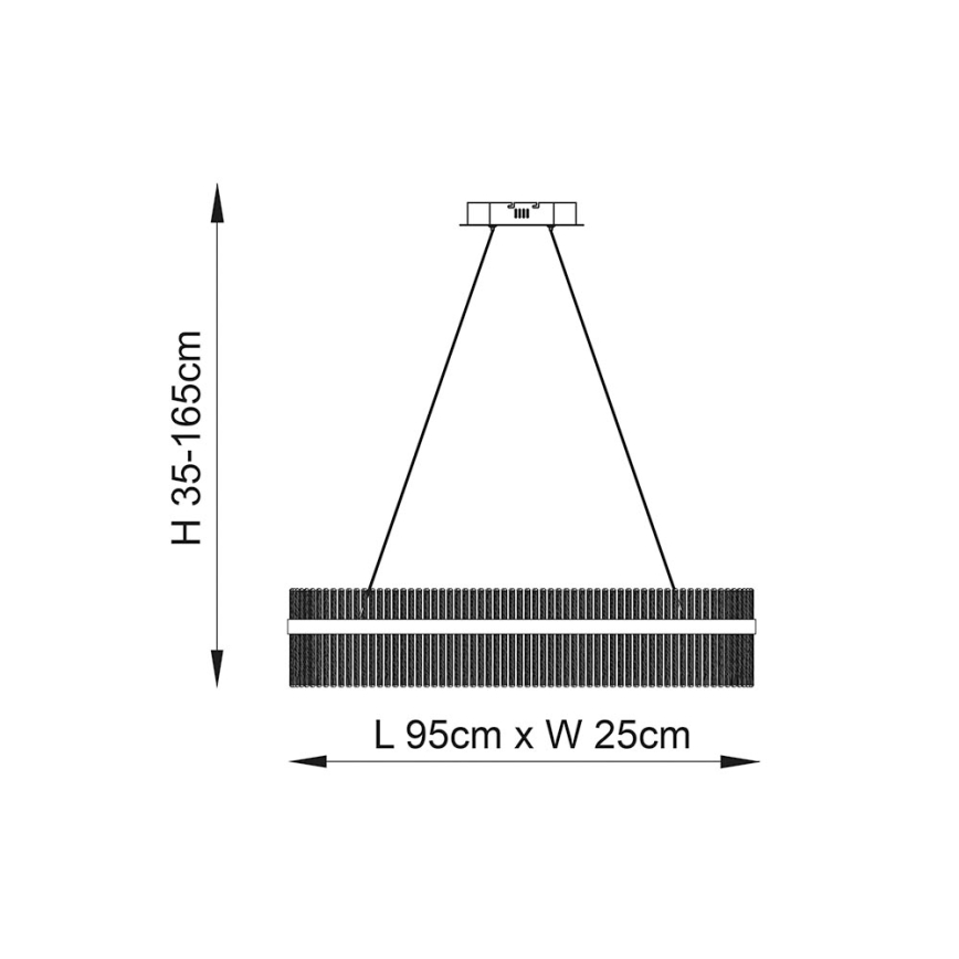 Endon 104082 - dimeriuojama LED pakabinama liustra ant laido ADRIEL LED/47W/230V 3000K auksinė/skaidri