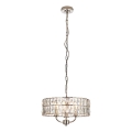 Endon 104466 - Sietynas, kabinamas ant grandinės CLIFTON 3xE14/6W/230V blizgus chromas/permatoma diametras 38,5 cm