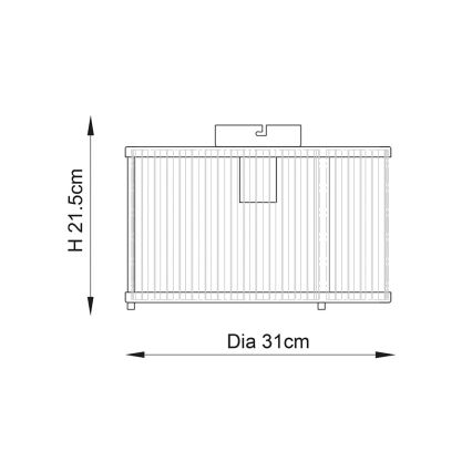 Endon 106265 - Lubinis šviestuvas RIDGETON 1xE27/10W/230V žalvaris