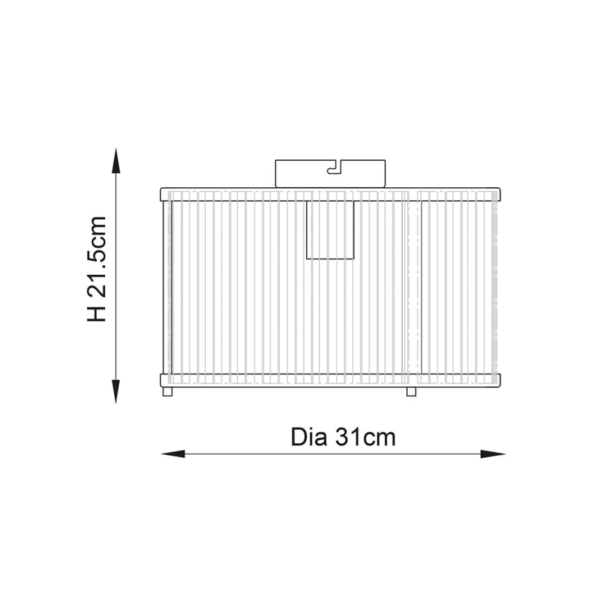 Endon 106265 - Lubinis šviestuvas RIDGETON 1xE27/10W/230V žalvaris