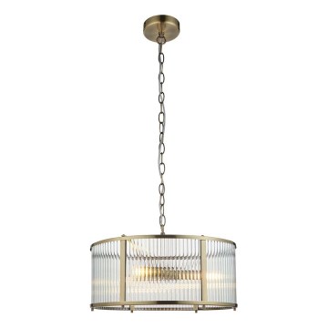 Endon 106282 - Pakabinamas liustras ant grandinės RIDGETON 3xE14/6W/230V žalvaris