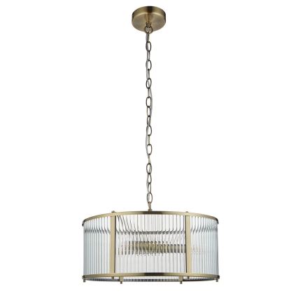 Endon 106282 - Pakabinamas liustras ant grandinės RIDGETON 3xE14/6W/230V žalvaris
