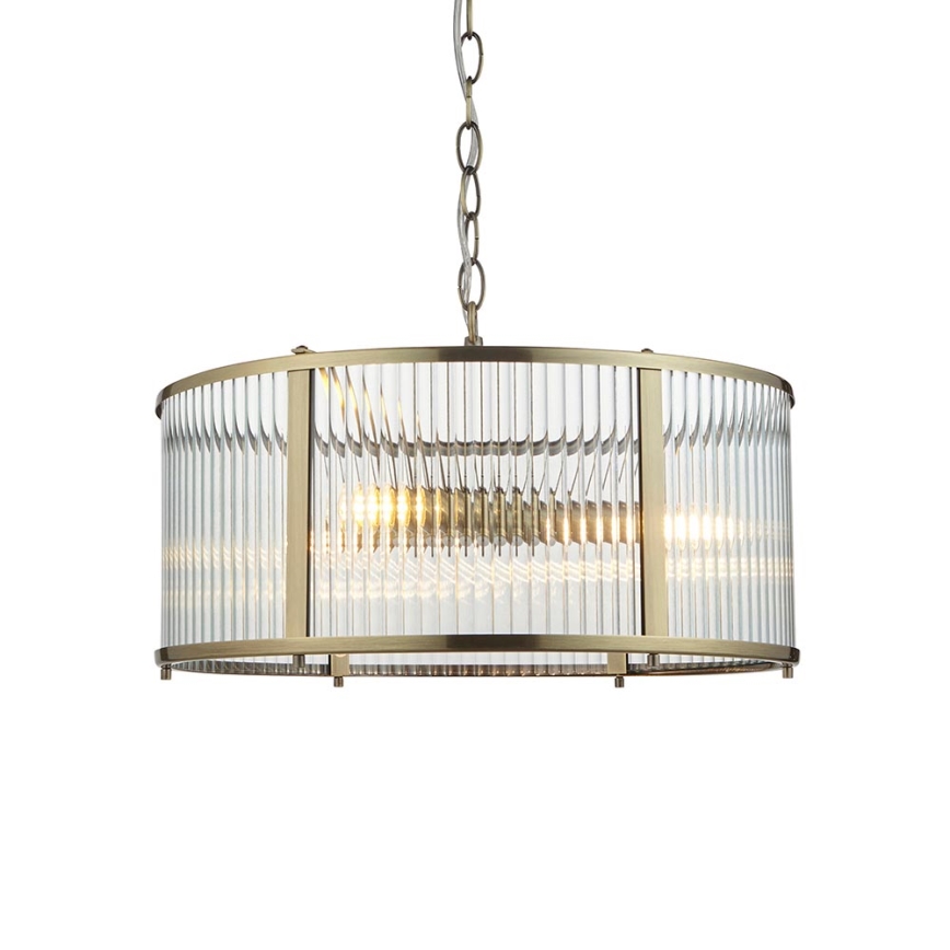 Endon 106282 - Pakabinamas liustras ant grandinės RIDGETON 3xE14/6W/230V žalvaris