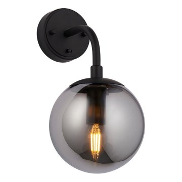 Endon 106664 - Sieninis šviestuvas ONTARIO 1xE14/7W/230V juoda/dūminis