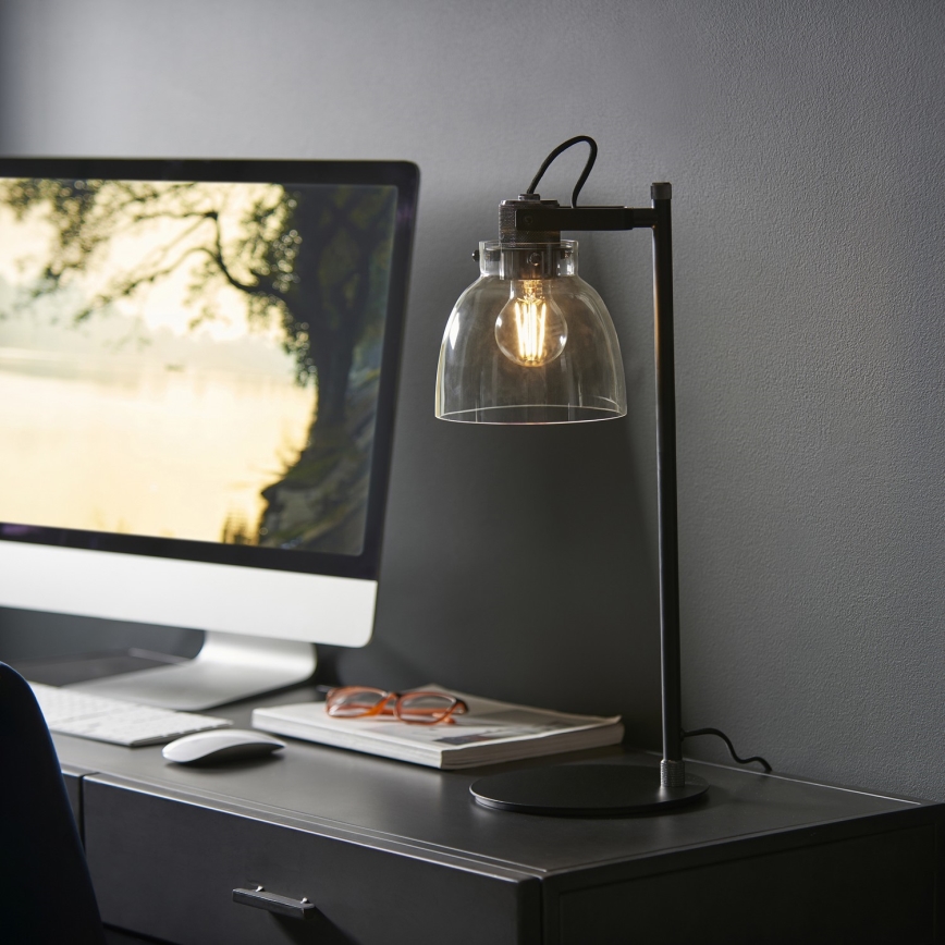 Endon 107012 - Stalinis šviestuvas URBAN 1xE27/10W/230V juoda/dūminė juoda