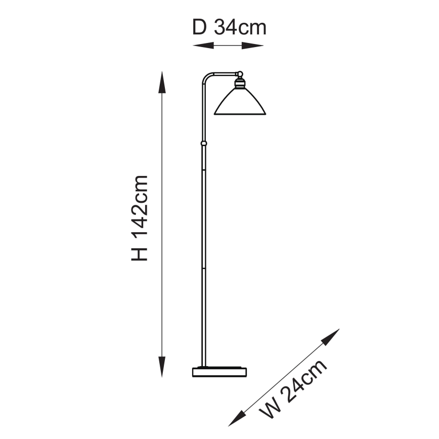 Endon 107609 - Grindinė lempa 1xE27/10W/230V, žalvarinė