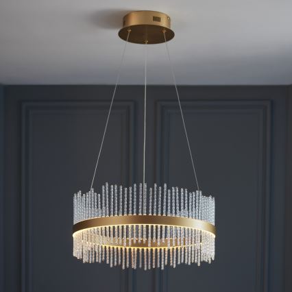Endon 107671 - LED Reguliuojamas pakabinamas sietynas ADRIEL LED/41W/230V 3000K diametras 51 cm auksas/permatoma