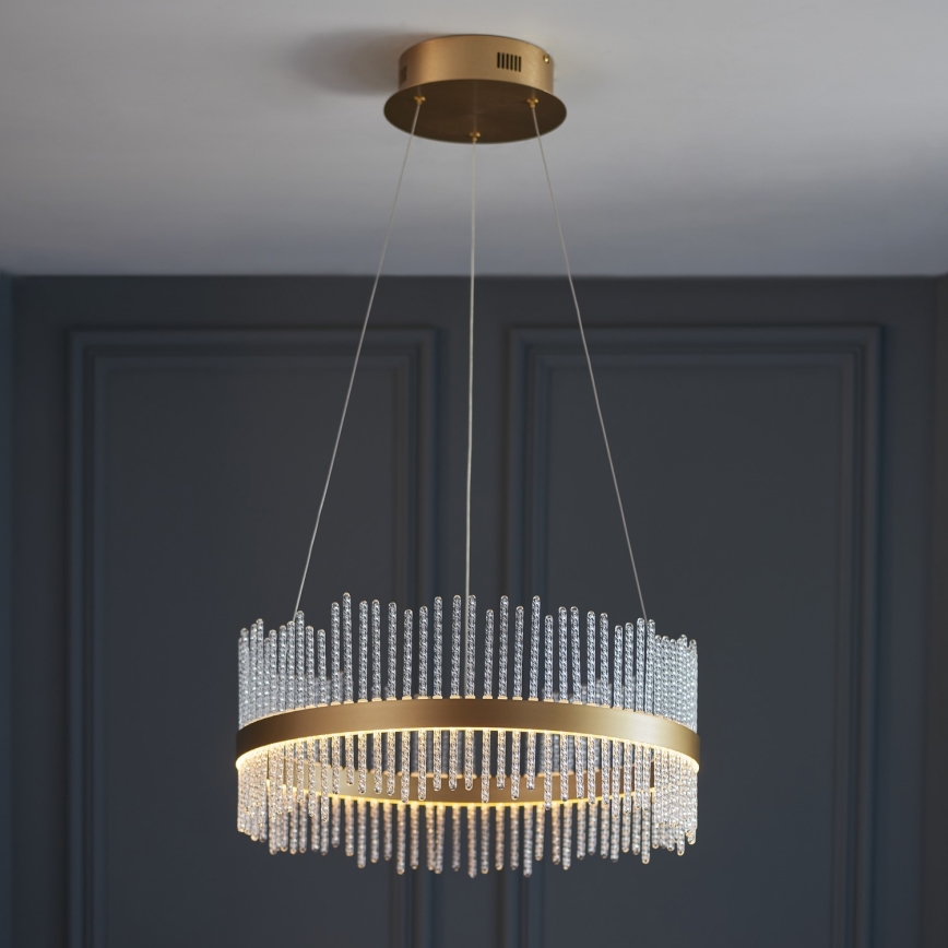 Endon 107671 - LED Reguliuojamas pakabinamas sietynas ADRIEL LED/41W/230V 3000K diametras 51 cm auksas/permatoma