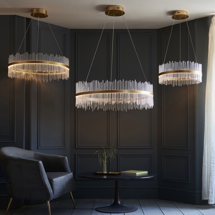 Endon 107671 - LED Reguliuojamas pakabinamas sietynas ADRIEL LED/41W/230V 3000K diametras 51 cm auksas/permatoma