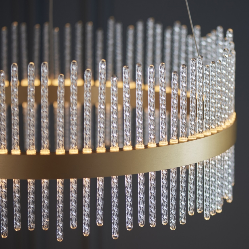 Endon 107671 - LED Reguliuojamas pakabinamas sietynas ADRIEL LED/41W/230V 3000K diametras 51 cm auksas/permatoma