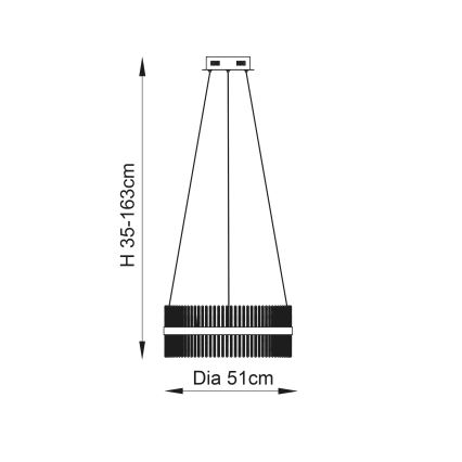 Endon 107671 - LED Reguliuojamas pakabinamas sietynas ADRIEL LED/41W/230V 3000K diametras 51 cm auksas/permatoma