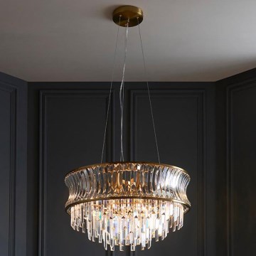 Endon 107785 - Pakabinama liustra su laidu 9xE14/6W/230V auksinė