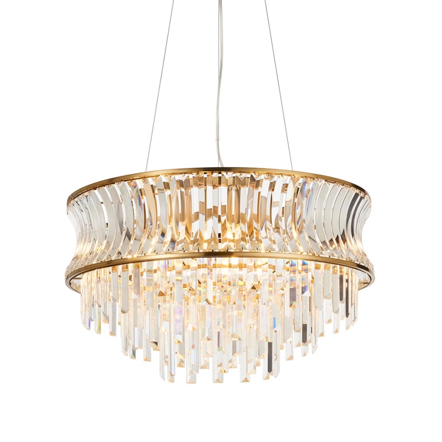 Endon 107785 - Pakabinama liustra su laidu 9xE14/6W/230V auksinė