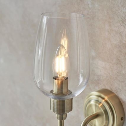 Endon 107792 - Sieninis šviestuvas STOURTON 1xE14/6W/230V žalvaris