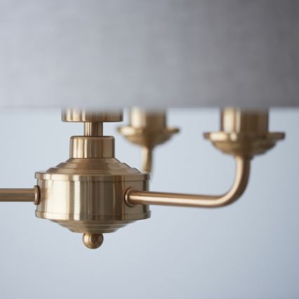 Endon 110723 - Sietynas, kabinamas ant grandinės HIGHCLERE 3xE14/40W/230V smėlio spalva/žalvaris