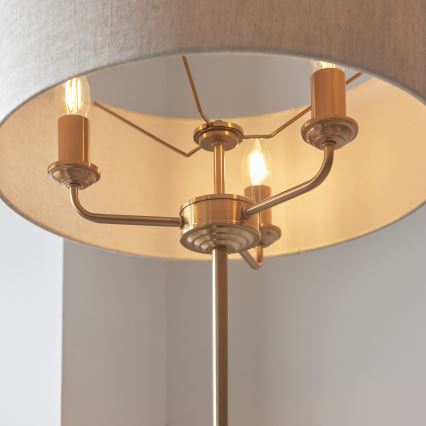 Endon 110724 - Toršeras HIGHCLERE 1xE14/40W/230V smėlio spalva/žalvaris