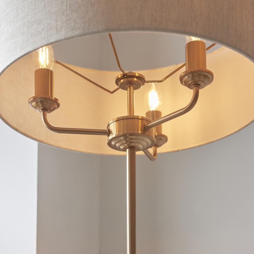 Endon 110724 - Toršeras HIGHCLERE 1xE14/40W/230V smėlio spalva/žalvaris