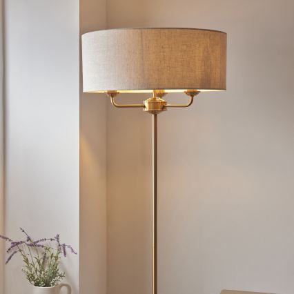 Endon 110724 - Toršeras HIGHCLERE 1xE14/40W/230V smėlio spalva/žalvaris