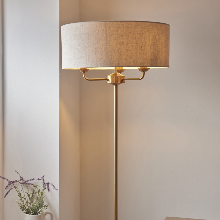 Endon 110724 - Toršeras HIGHCLERE 1xE14/40W/230V smėlio spalva/žalvaris