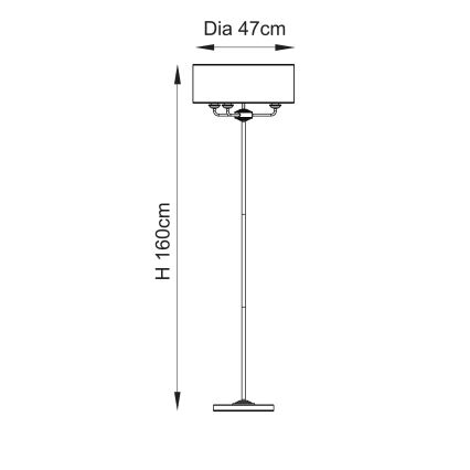 Endon 110724 - Toršeras HIGHCLERE 1xE14/40W/230V smėlio spalva/žalvaris
