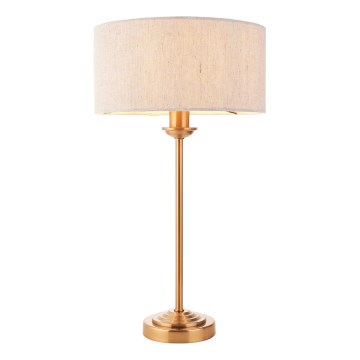 Endon 110728 - Stalinis šviestuvas HIGHCLERE 1xE14/7W/230V smėlio spalvos/žalvario, skersmuo 25 cm