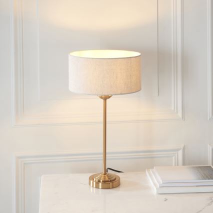 Endon 110728 - Stalinis šviestuvas HIGHCLERE 1xE14/7W/230V smėlio spalvos/žalvario, skersmuo 25 cm
