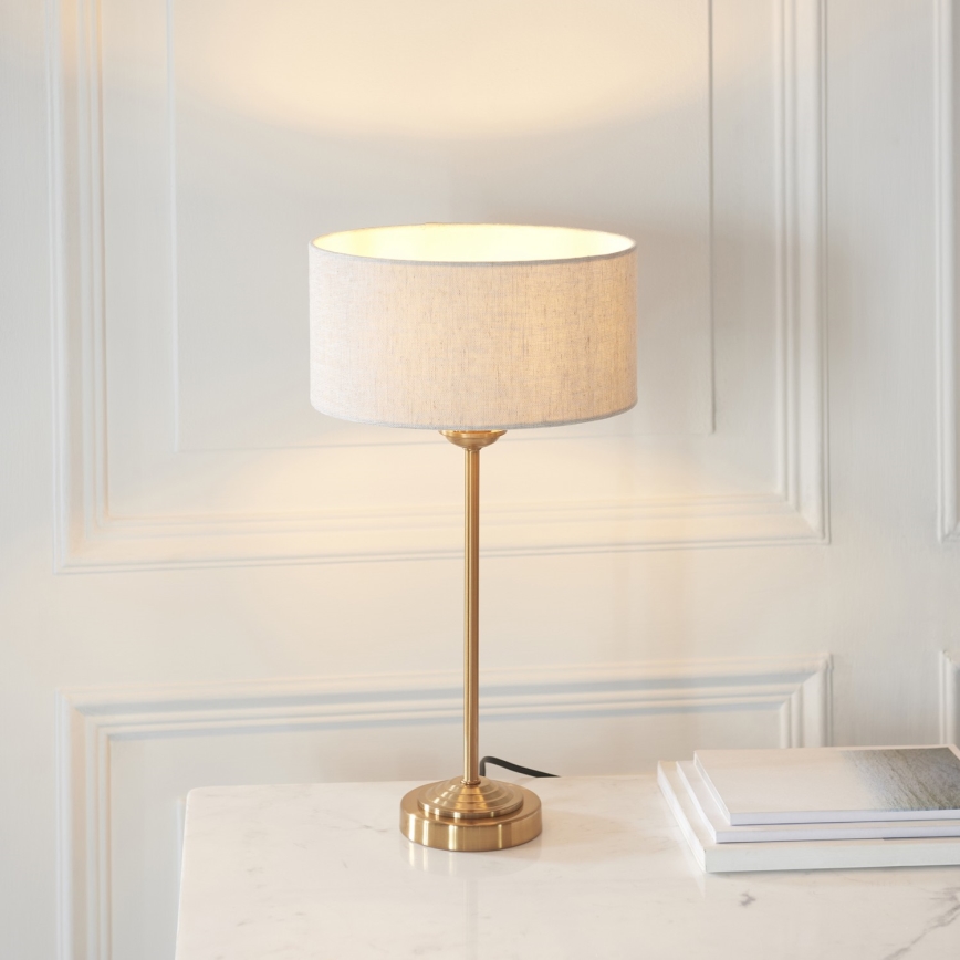 Endon 110728 - Stalinis šviestuvas HIGHCLERE 1xE14/7W/230V smėlio spalvos/žalvario, skersmuo 25 cm