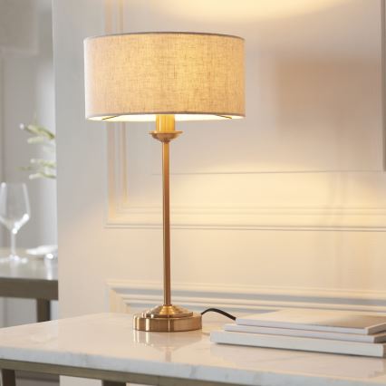 Endon 110728 - Stalinis šviestuvas HIGHCLERE 1xE14/7W/230V smėlio spalvos/žalvario, skersmuo 25 cm