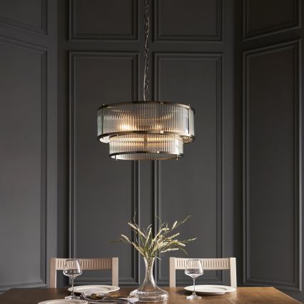 Endon 110944 - pakabinama liustra ant grandinės RIDGETON 5xE14/6W/230V, žalvaris