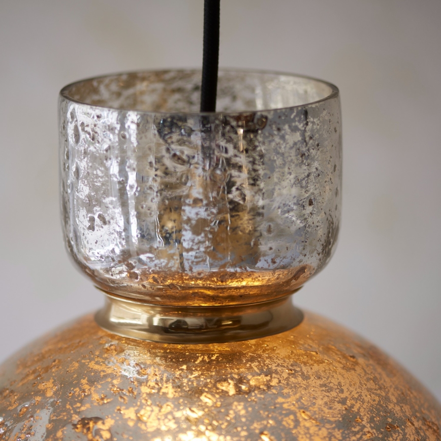 Endon 111336 - pakabinamas šviestuvas ant laido 1xE27/10W/230V auksinė/dūminė juoda