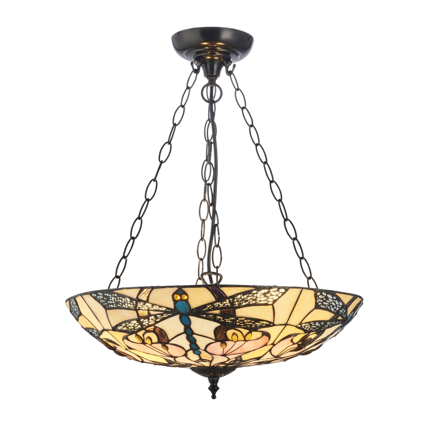 Endon 111869 - Pakabinamas šviestuvas ant grandinės Tiffany ASHTON, 3 x E27 / 10 W / 230 V, Ø 45 cm