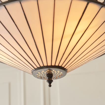 Endon 111870 - Pakabinama liustra ant grandinės Tiffany FARGO 3xE27/10W/230V skersmuo 41,5 cm