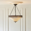 Endon 111871 - Pakabinama liustra ant grandinės Tiffany FARGO 3xE27/10W/230V skersm. 50 cm