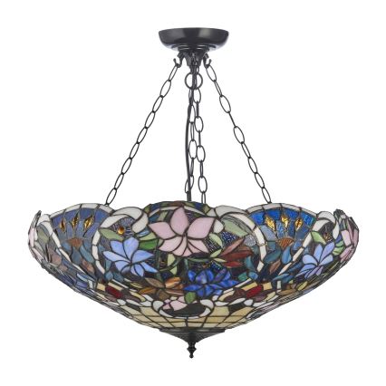 Endon 111887 - Tiffany SULLIVAN pakabinama liustra su grandine, 3xE27/10W/230V, skersmuo 57 cm