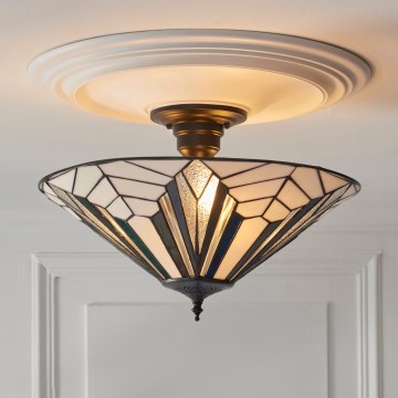Endon 111895 - Tiffany ASTORIA prigludęs lubinis šviestuvas 3xE27/10W/230V Ø 48 cm
