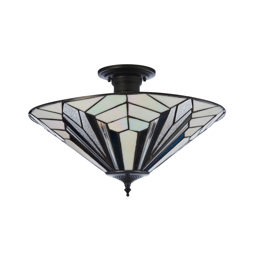 Endon 111895 - Tiffany ASTORIA prigludęs lubinis šviestuvas 3xE27/10W/230V Ø 48 cm