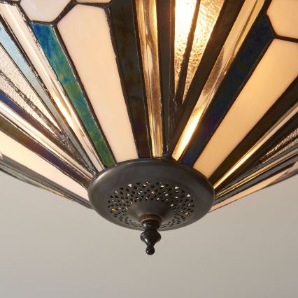Endon 111895 - Tiffany ASTORIA prigludęs lubinis šviestuvas 3xE27/10W/230V Ø 48 cm